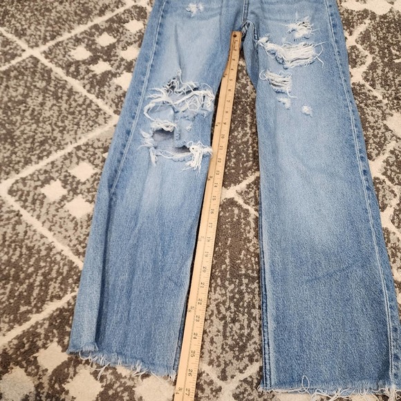 Zara women's size 2 distressed the 90's full length jeans - Picture 2 of 8